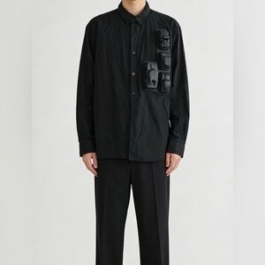 Comme des Garçons Homme Plus Black 3D Cars Runway Button-Up Shirt Size L